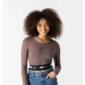 Nike Top Crop Tape violet xs femme