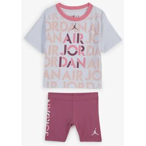 Jordan 2 Pc Set Tee Shirt Bike Short blanc/rose 3-4ans unisexe