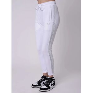 Project X Paris Bas de jogging velvet bande strass - Couleur - Blanc, Taille - L