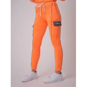 Project X Paris Bas de jogging velvet type cargo à piping réfléchissant - Couleur - Orange, Taille - XL