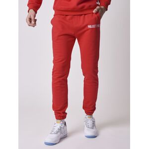 Project X Paris Bas de jogging broderie logo basic - Couleur - Rouge, Taille - XL