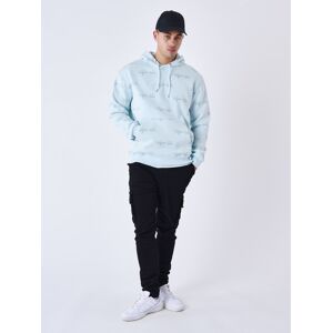 Project X Paris Sweat a capuche imprime signature all over Couleur Ice blue Taille XL