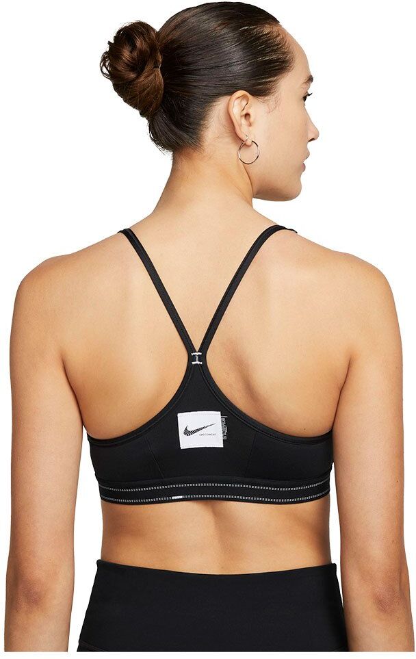 Nike Dri Fit Indy Light Support Padded Graphic Sports Bra Noir L Femme