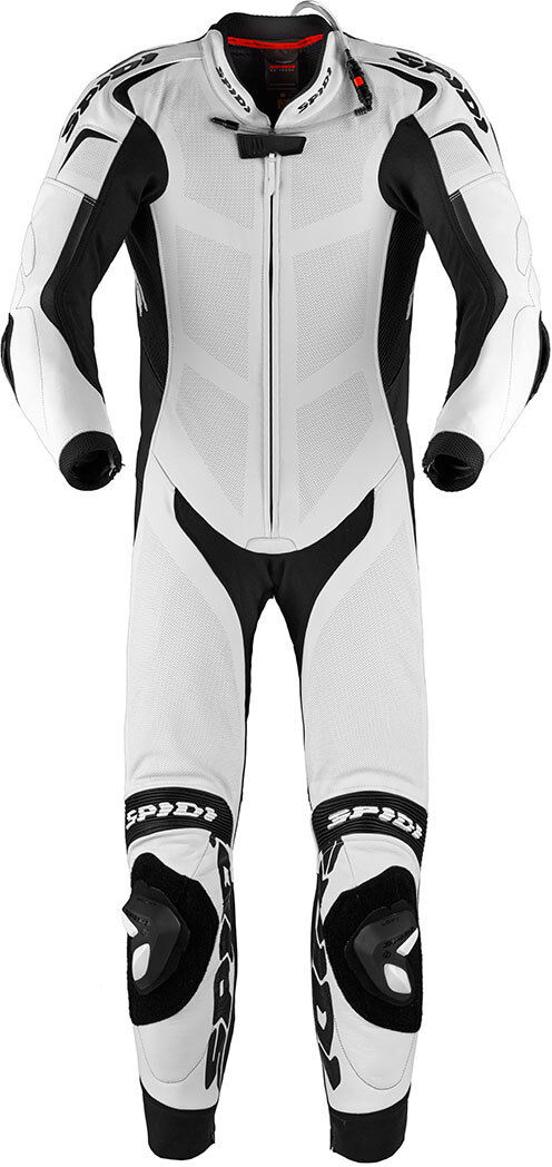 Spidi Replica Piloti Wind Pro Combinaison de cuir de moto One Piece Noir Blanc taille : 58