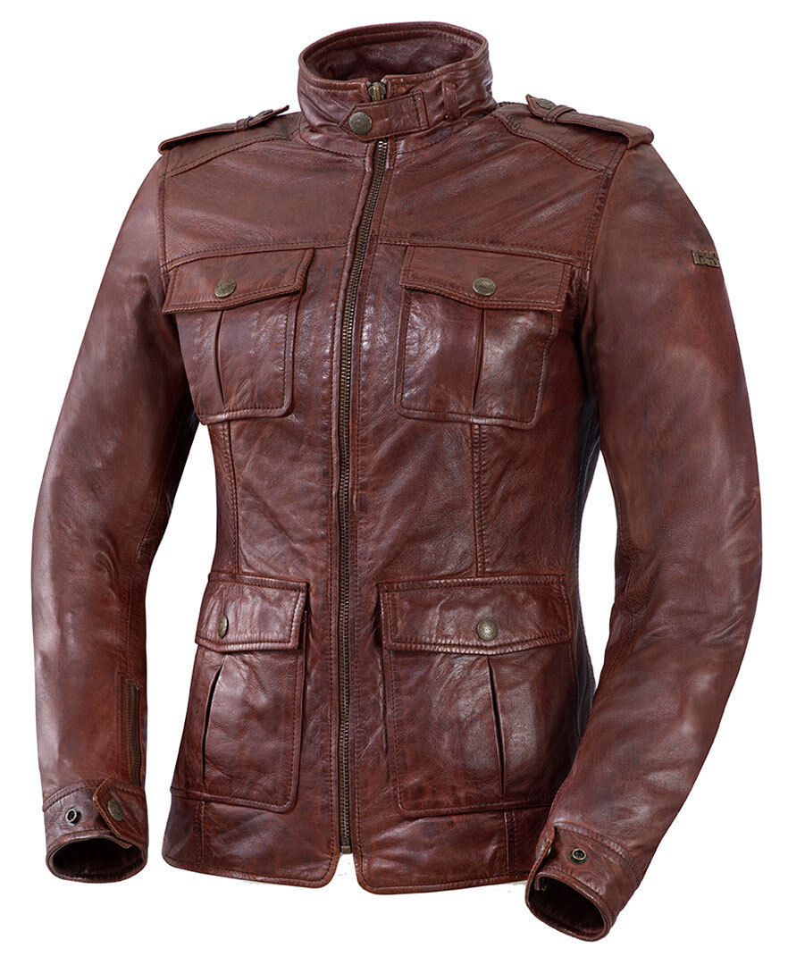 IXS Josy Veste en cuir de dames Brun taille : 38