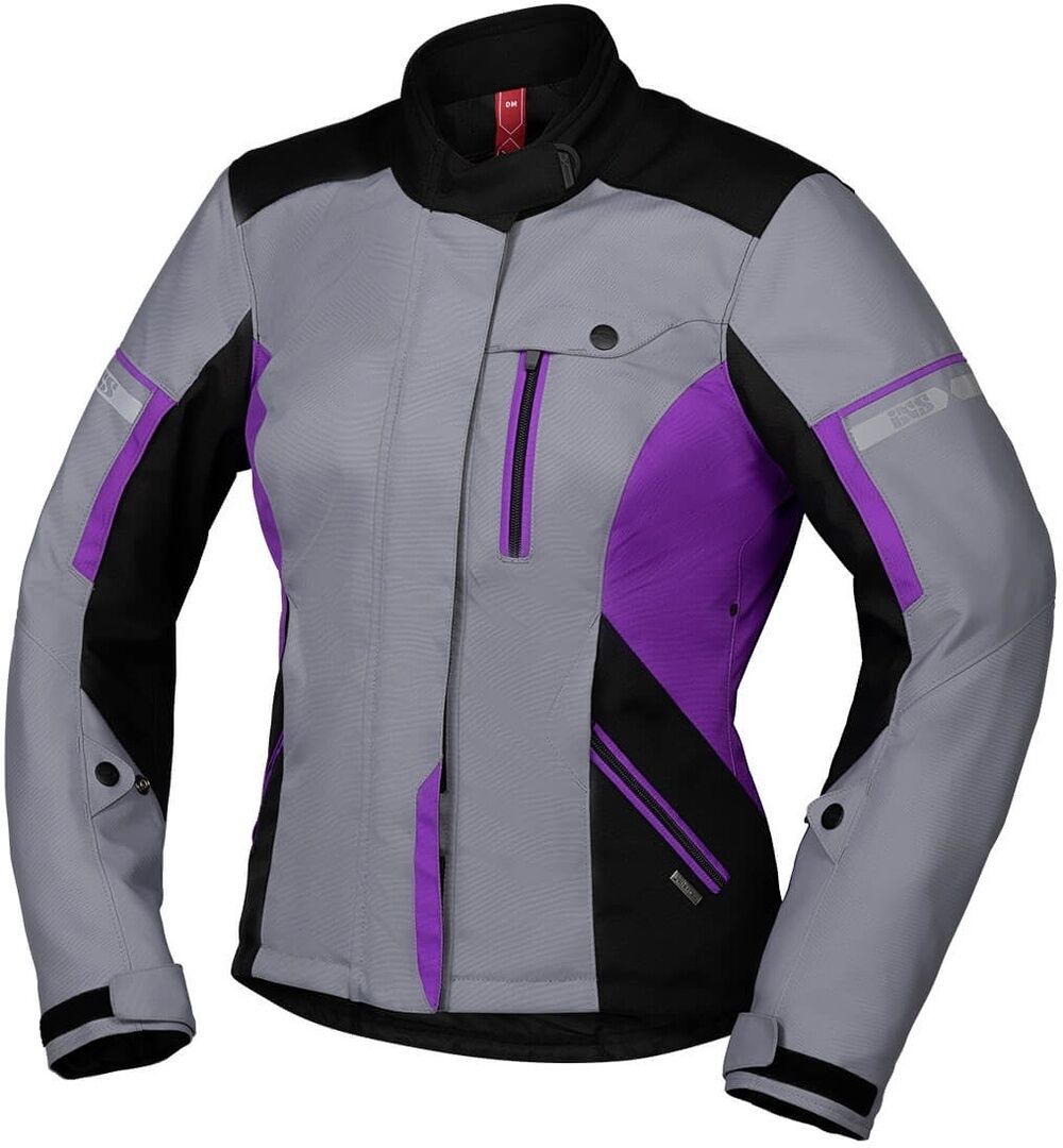 IXS Tour Finja-ST 2.0 Veste textile de moto de dames Gris Pourpre taille : S