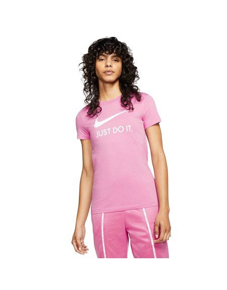 nike γυναικείο τ-shirt jdi slim  - pink-white