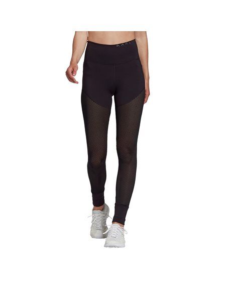 adidas γυναικείο κολάν karlie kloss mesh high-waist long  - black