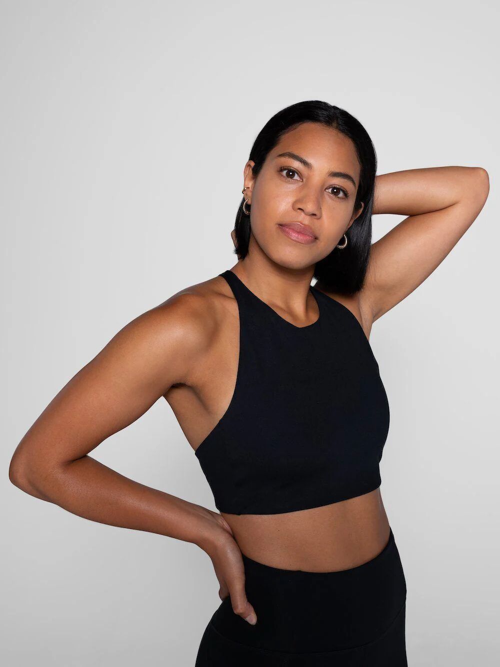 Girlfriend Collective Topanga sports Bra, Black / XS