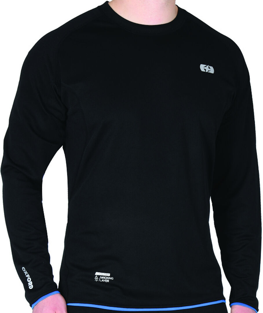 Oxford Cool Dry Wicking Layer Ls Shirt  - Black Grey