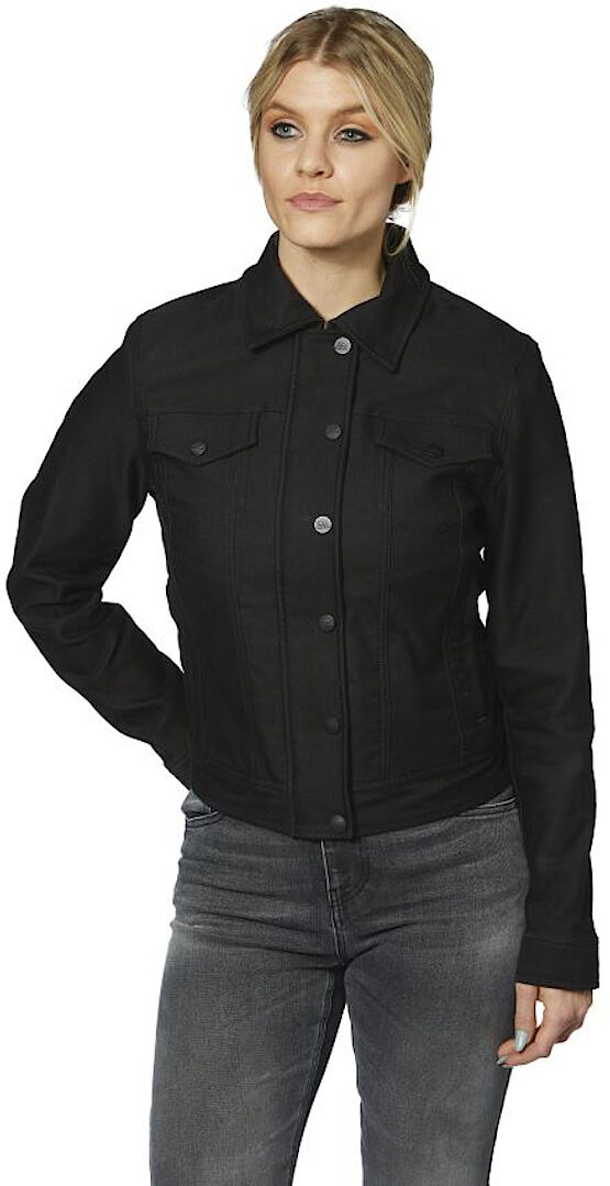 Rokker Black Short Ladies Motorcycle Textile Jacket  - Black