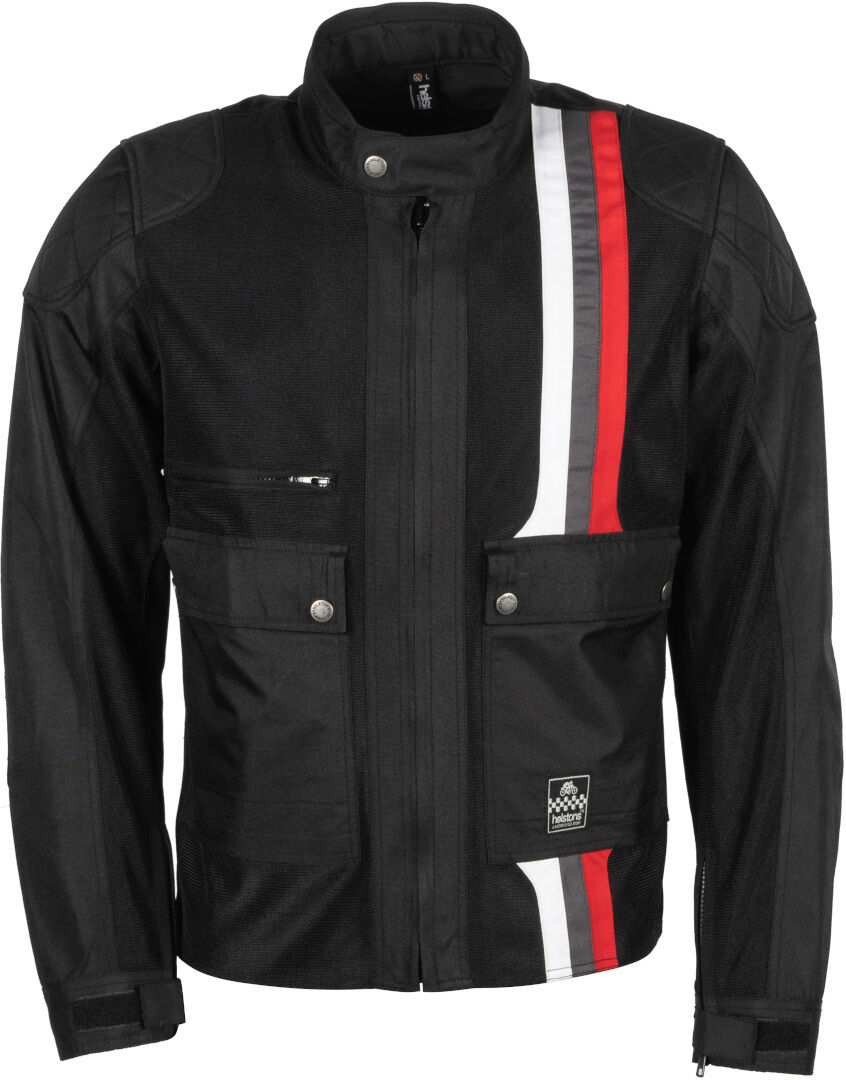 Helstons Hamilton Mesh Motorcycle Textile Jacket  - Black