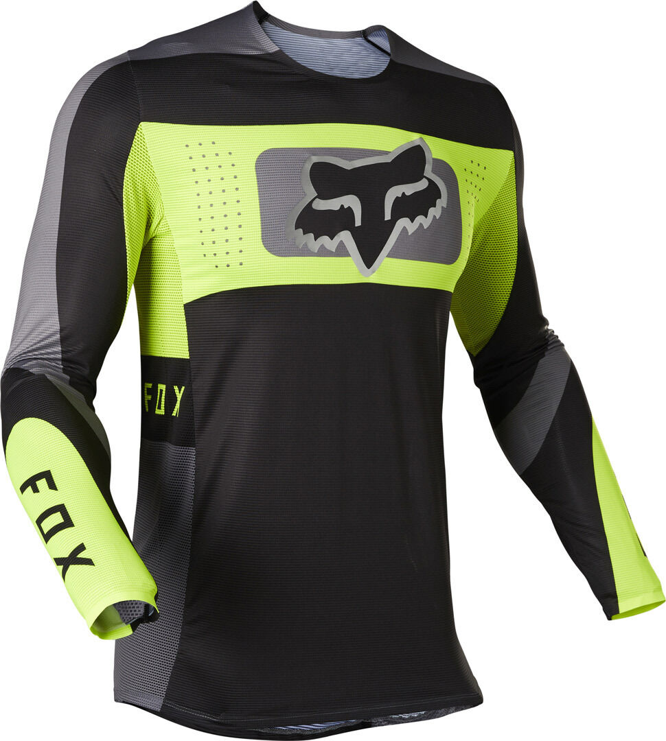 Fox Flexair Mirer Motocross Jersey  - Black Yellow