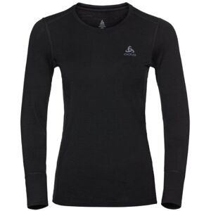 ODLO NATURAL 100 MERINO WARM SUW TOP CREW LS BLACK XS