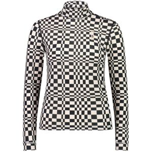 MONS ROYALE CASCADE MERINO FLEX 200 MOCK NECK LS AOK CHECKERS XS