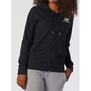 New Balance ESSE FZ HOODIE Felpa donna con zip e cappuccio Felpe donna Nero taglia L