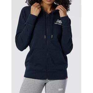 New Balance ESSE FZ HOODIE Felpa donna con zip e cappuccio Felpe donna Blu taglia M