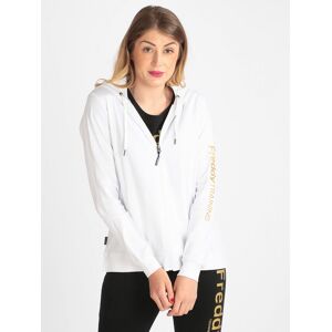 Freddy Felpa donna con cappuccio e zip in cotone Felpe donna Bianco taglia M