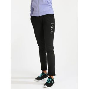 Athl Dpt Pantaloni sportivi in felpa donna con strass Pantaloni e shorts donna Nero taglia XXL