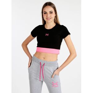 Millennium T-shirt crop donna in cotone elasticizzato T-Shirt e Top donna Nero taglia L