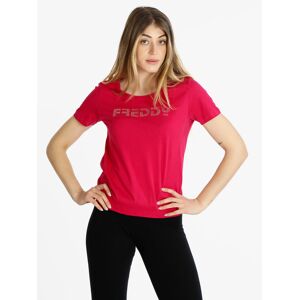 Freddy T-shirt sportiva donna con scritta T-Shirt e Top donna Fucsia taglia L