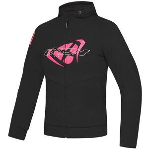 Felpa Moto Donna Casual Ixon TOUCHDOWN L Nero Rosa Vivo taglia 2XL