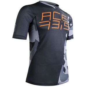 Maglia Bici Acerbis Manica Corta Mtb eBike Combat Nero Aranc taglia M