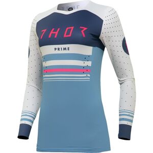 Maglia Moto Cross Enduro Da Donna THOR PRIME BLAZE Blu Accia taglia M