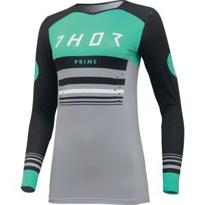 Maglia Moto Cross Enduro Da Donna THOR PRIME BLAZE Nero/Ment taglia L