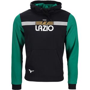 Mizuno SS Lazio Felpa Cappuccio Hoodie Fan wear Verde Nero Cotone Felpato