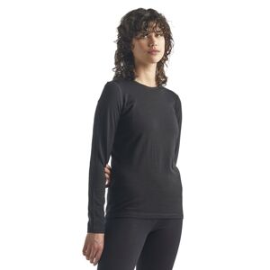 Icebreaker Merino 200 Oasis LS Crewe - maglietta tecnica a maniche lunghe - donna Black S