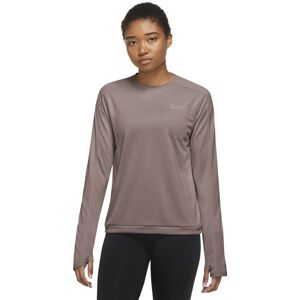 Nike Dri-FIT Crew-Neck - maglia running a maniche lunghe - donna Brown M