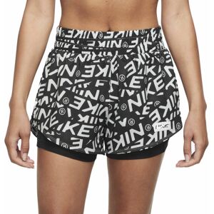 Nike One Dri-FIT W Mid Rise 3 - pantaloni fitness - donna Black/White L