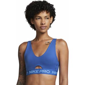 Nike Pro Indy Plunge W - reggiseno sportivo medio sostegno - donna Blue XL