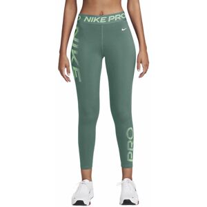 Nike Pro Mid Rise 7/8 Graphic W - pantaloni fitness - donna Green L