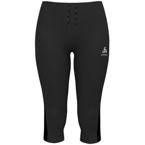 Odlo Essentials Mesh - pantaloni running 3/4 - donna Black XL