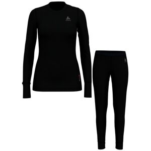 Odlo Set Long Merino 100% Warm - set intimo - donna Black XS