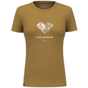 Salewa Pure Heart Dry W - T-shirt - Donna Brown/white I44 D38