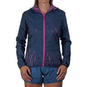 Tee Lava W - giacca con cappuccio trail running - donna Blue/Fucsia L