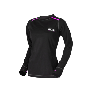 FXR Maglia Intima Donna  Vapour Nero-Rosa