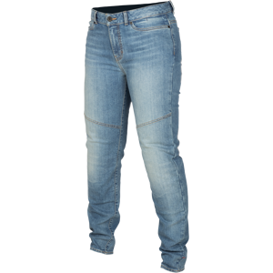 KLIM Pantaloni Moto Donna  Betty Tapered Stretch Denim Blu Ghiaccio