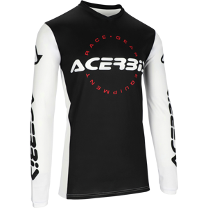 Acerbis Maglia Cross  J Track Inc Nero-Bianco