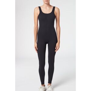 Calzedonia Tuta Lunga Sport Senza Cuciture a Costine Donna Nero S/M