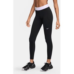 Nike Leggings A Vita Media Con Inserti In Mesh Pro – Donna - Nero