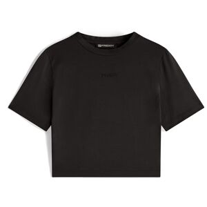 Freddy T-shirt slim fit corta in tessuto jersey tinto capo Black Direct Dyed Donna Small