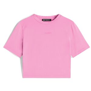 Freddy T-shirt slim fit corta in tessuto jersey tinto capo Fuchsia Pink Donna Extra Large