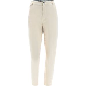 Freddy Pantaloni  BLACK 7/8 vita alta tessuto navetta beige Macadamia Donna Small