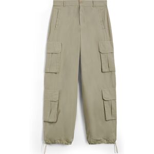 Freddy Pantaloni cargo baggy fit in popeline con quattro tasconi Canapa Donna Extra Small