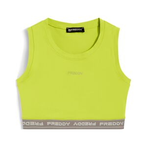 Freddy Top sportivo in heavy jersey stretch con elastico logato Evening Primrose Donna Extra Large