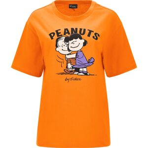 Freddy T-shirt comfort fit in jersey con stampa Peanuts Mandarin Orange Donna Xxs